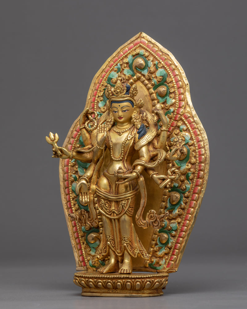 Arya Avalokiteshvara Sculpture | Hand-Carved Buddhist Deity Sculpture