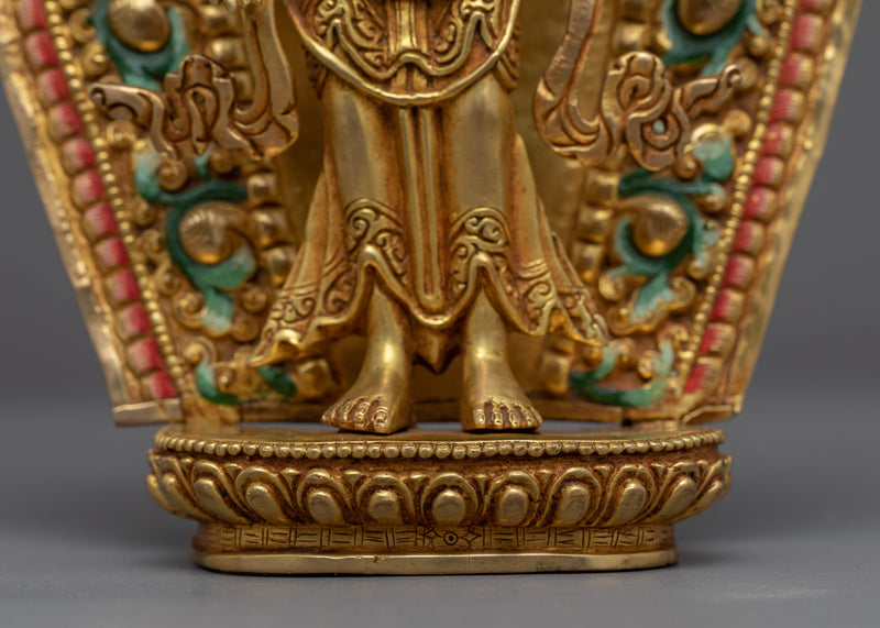 Arya Avalokiteshvara Sculpture | Hand-Carved Buddhist Deity Sculpture