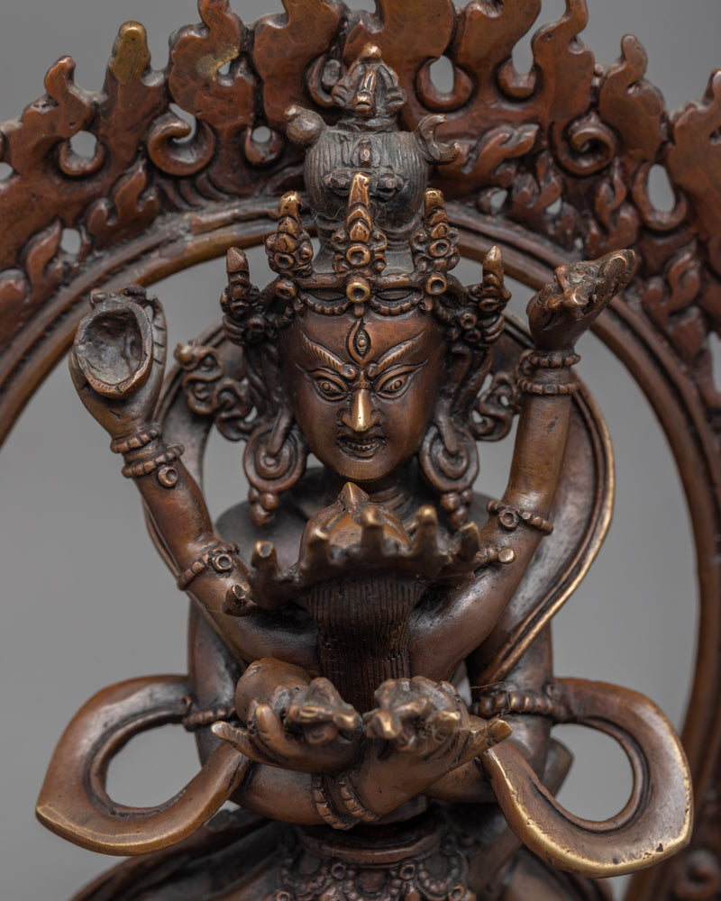 Chakrasamvara Practice Statue | Buddhist Deity With Consort Sculpture