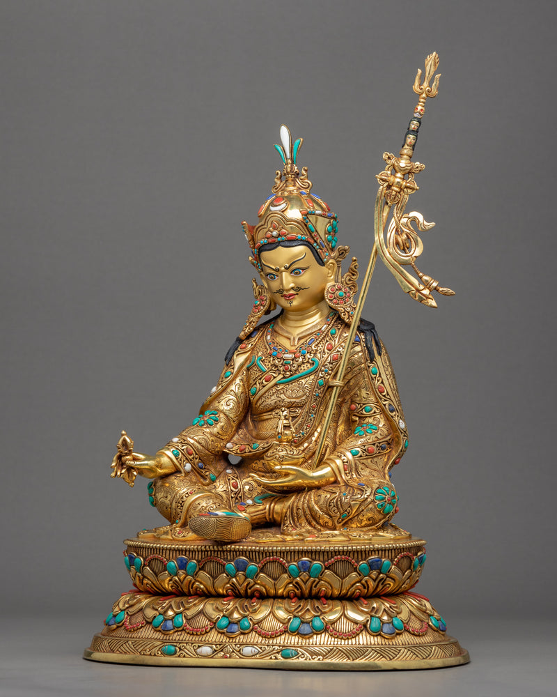 Master Padmasambhava Meditation Statue | Himalayan Copper Art Of Guru Rinpoche