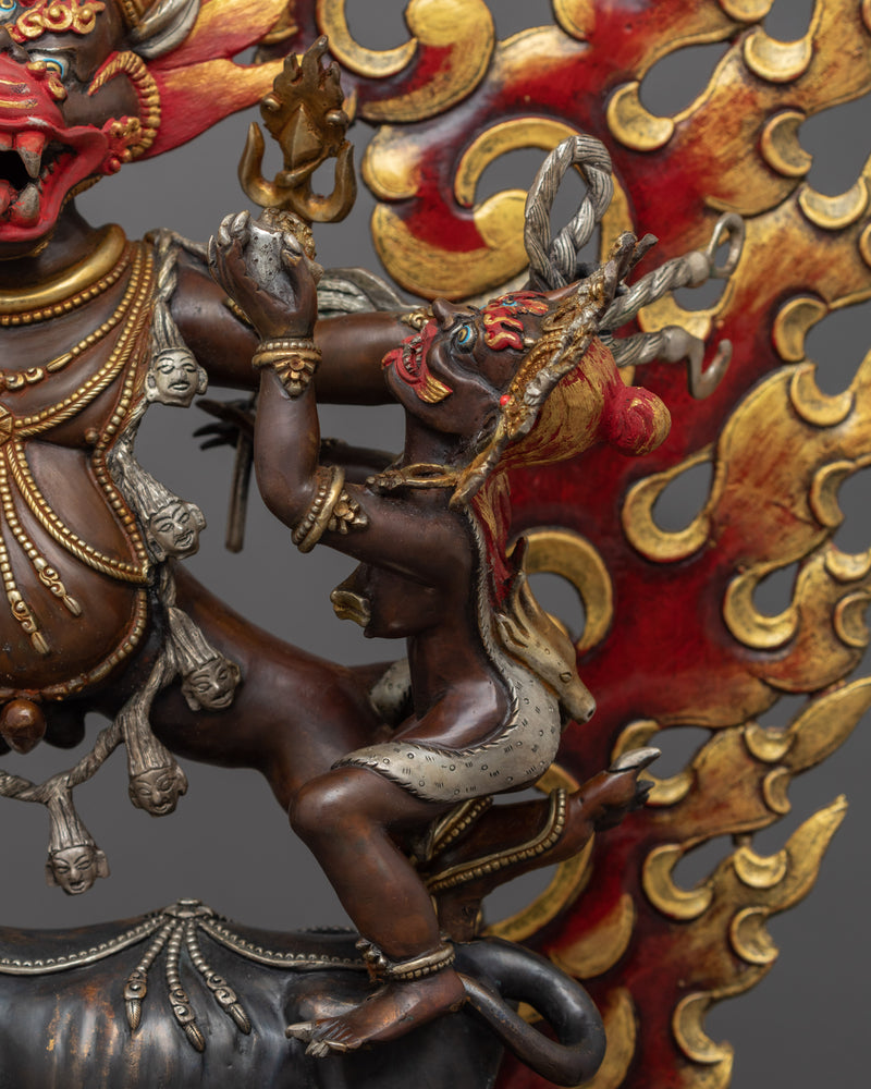 Yamantaka Benefits Statue | Traditional Hand Painted Artwork