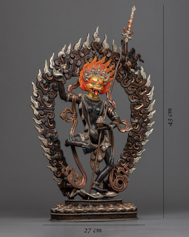 Simhamukha Sculpture | Hand-Carved Buddhist Deity Sculpture