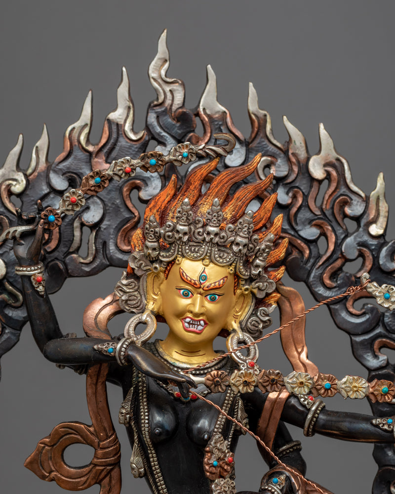Kurukulle Sadhana Statue | Gold-Plated Himalayan Artwork