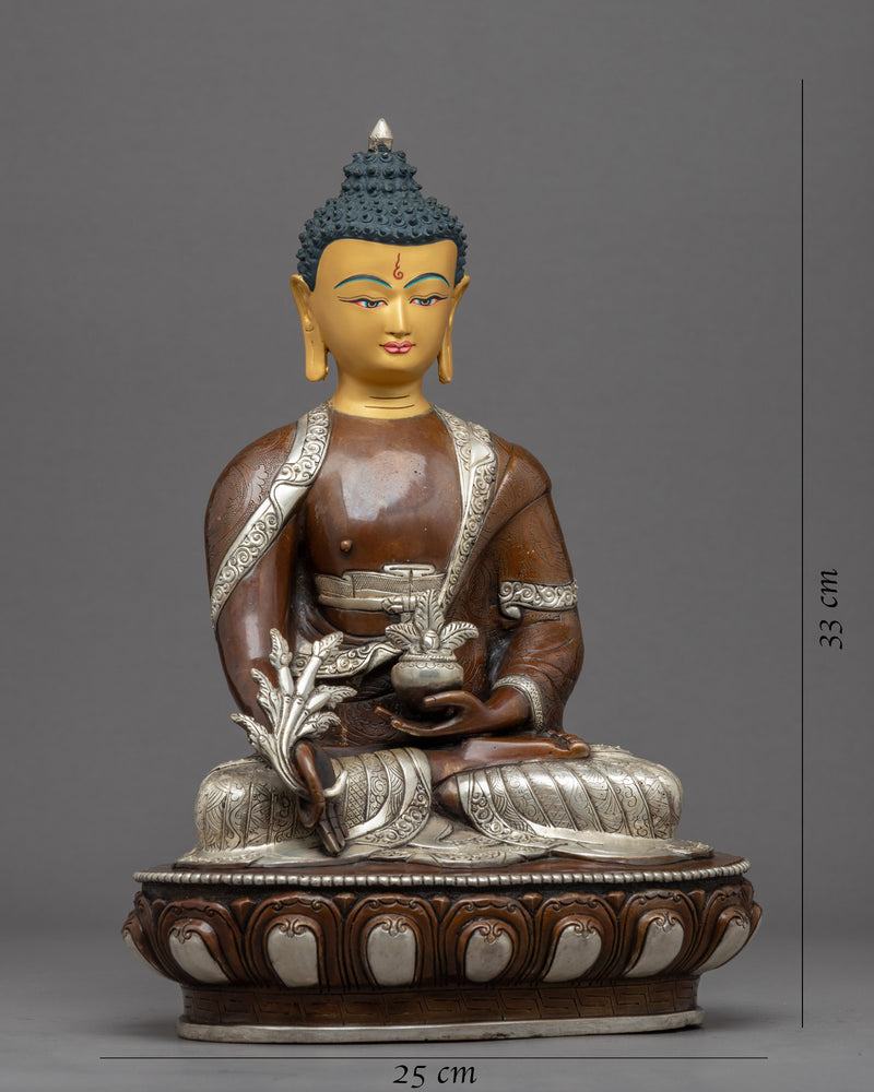 Bhaisajyaguru Medicine Buddha Statue | Gold Gilded Statue For Meditation