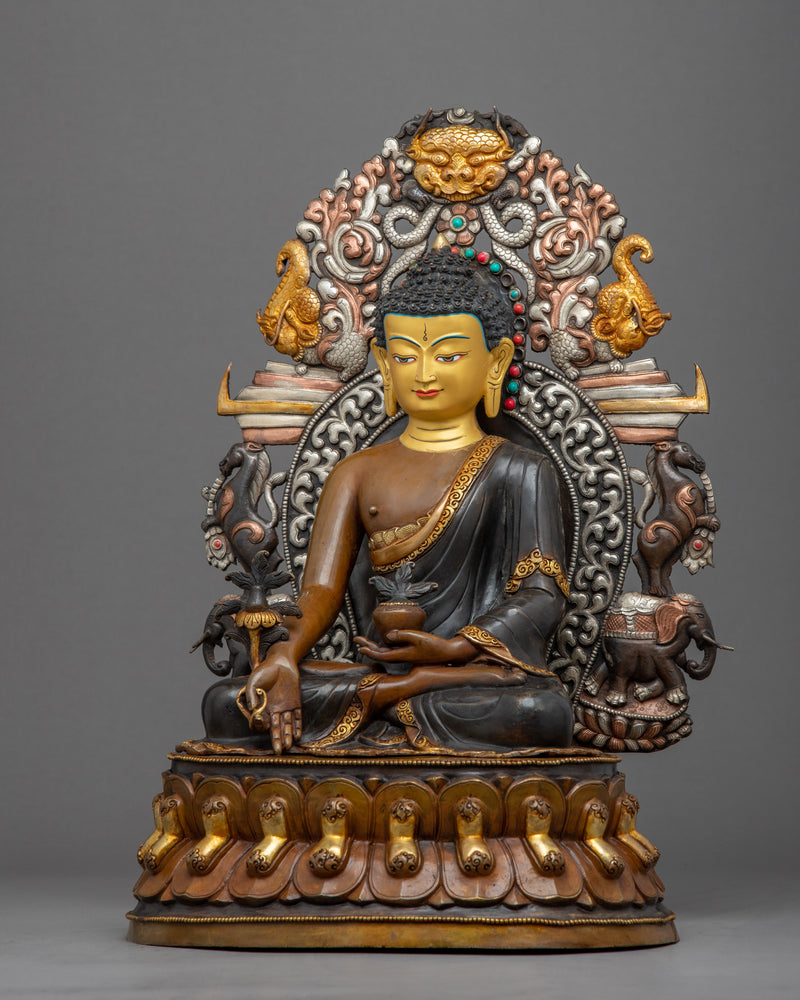 Tibetan Healing Buddha Statue | Himalayan Medicine Buddha Sculpture