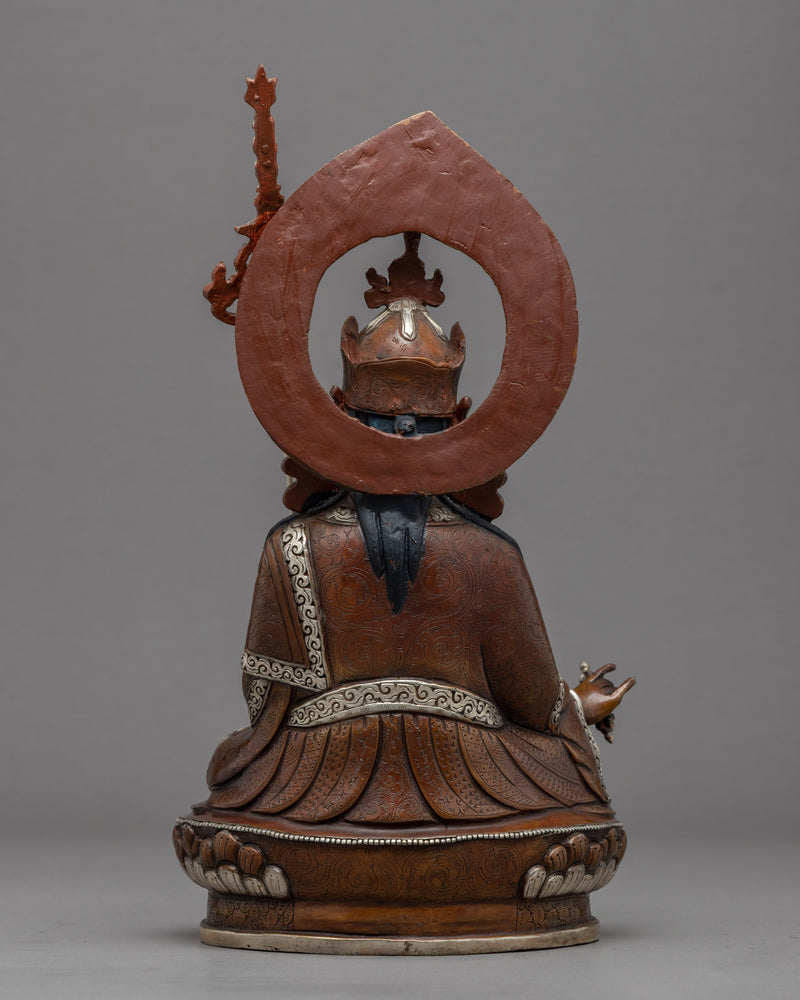 Guru Rinpoche Meditation Statue | Traditionally Carved Lotus Born Master Art