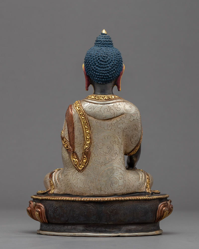 Shakyamuni Buddha Sitting On Lotus Statue | Historical Gautam Buddha Artwork