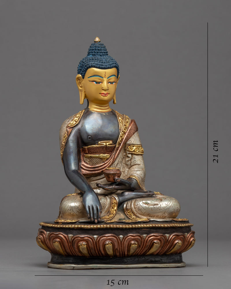 Shakyamuni Buddha Sitting On Lotus Statue | Historical Gautam Buddha Artwork