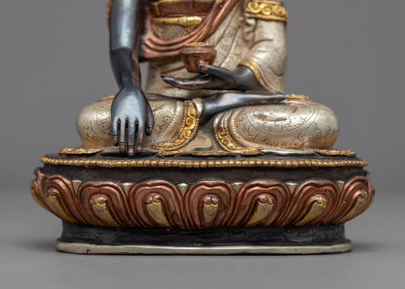 Shakyamuni Buddha Sitting On Lotus Statue | Historical Gautam Buddha Artwork