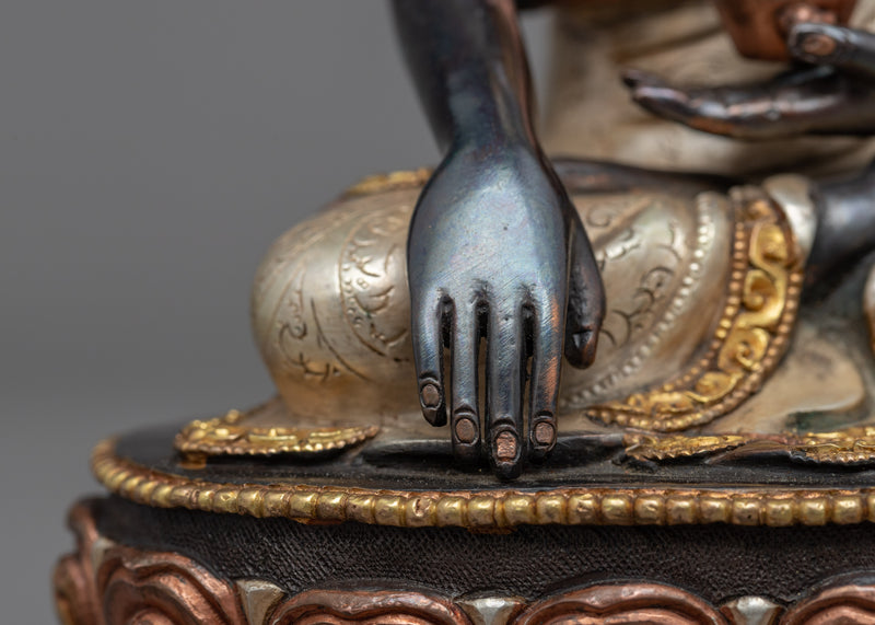 Shakyamuni Buddha Sitting On Lotus Statue | Historical Gautam Buddha Artwork