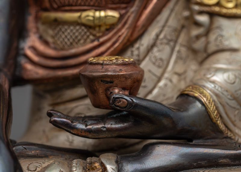 Shakyamuni Buddha Sitting On Lotus Statue | Historical Gautam Buddha Artwork