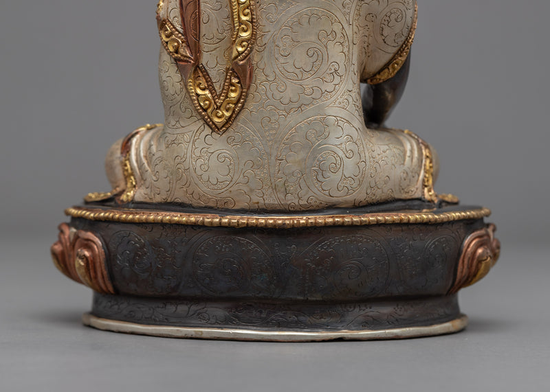 Shakyamuni Buddha Sitting On Lotus Statue | Historical Gautam Buddha Artwork