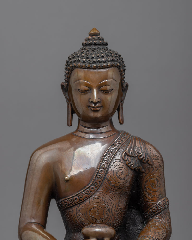 Buddha Amitabha Prayer Statue | Buddhist Deity Of Longevity Amitabha Sculpture