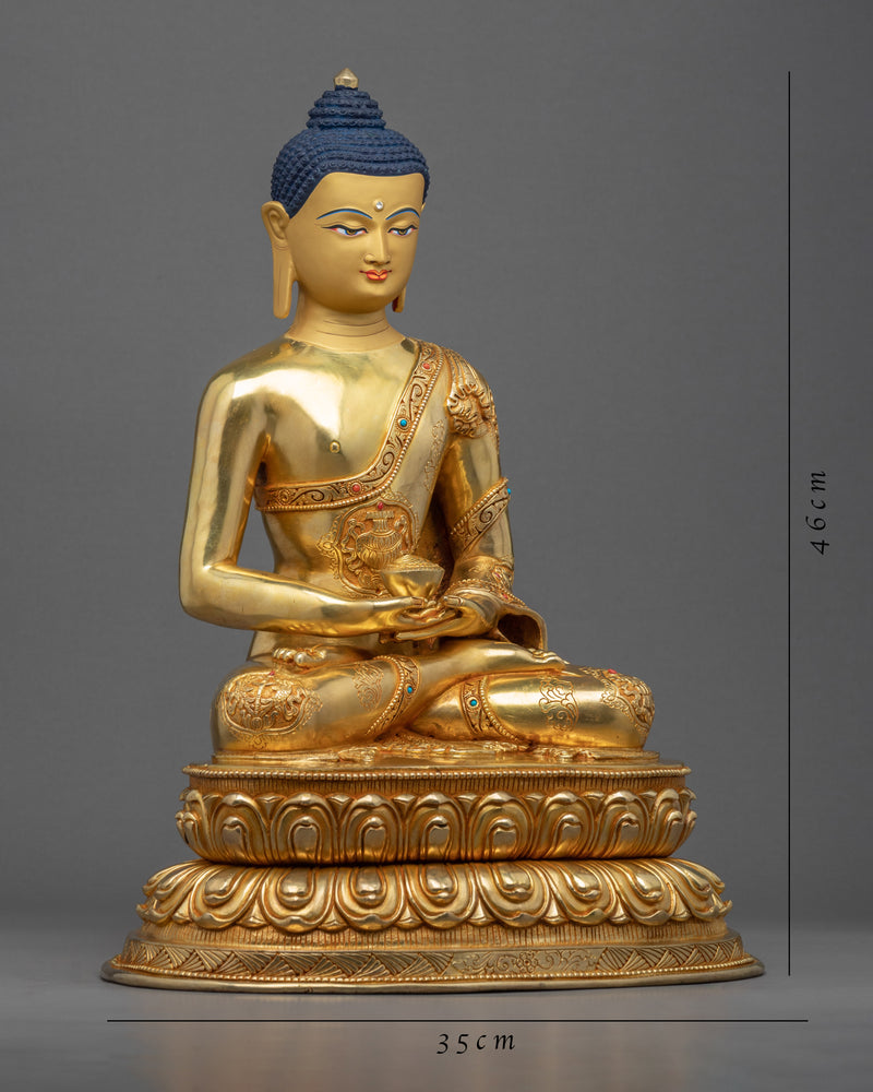 Chanting Amitabha Buddha Sculpture | Traditional Himalayan Art