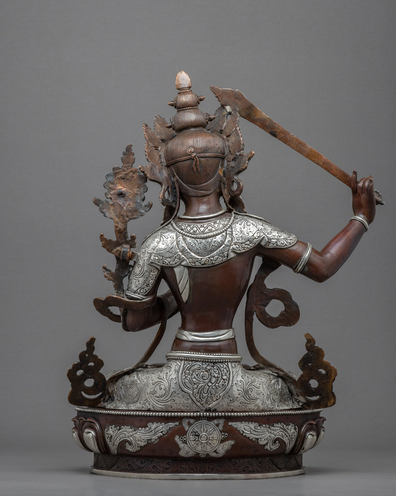 Black Manjushri Practice Statue | Bodhisattva Of Wisdom Handicraft