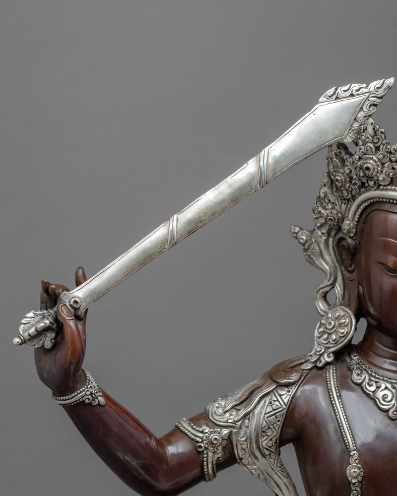Black Manjushri Practice Statue | Bodhisattva Of Wisdom Handicraft