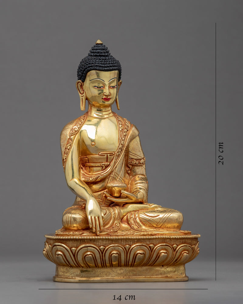 Traditional Shakyamuni Buddha Home Statue | Tibetan Buddha Sculpture For Mindfulness