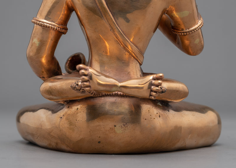 Vajrasattva and Consort Statue | Gold Gilded Statue For Meditation