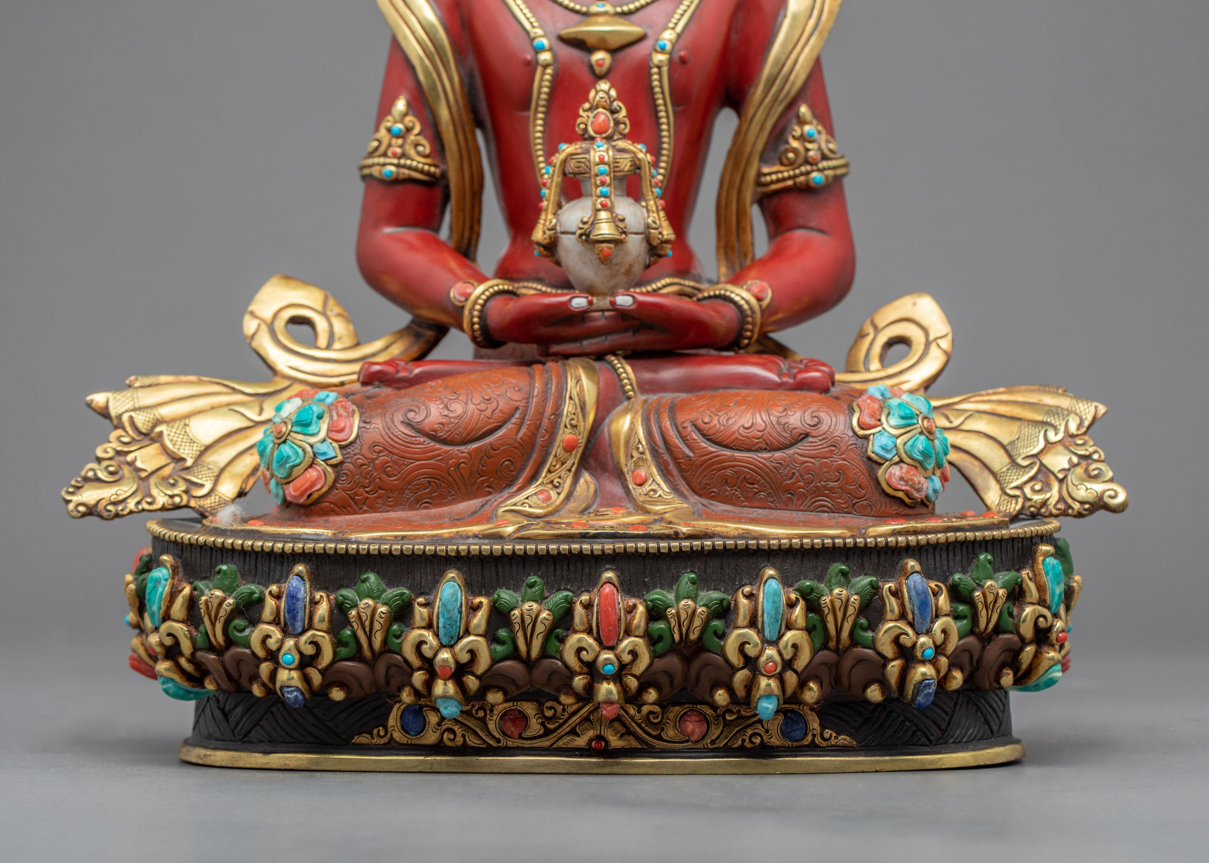 Amitayus Sadhana Sculpture | Buddhist Deity Of Long Life Sculpture