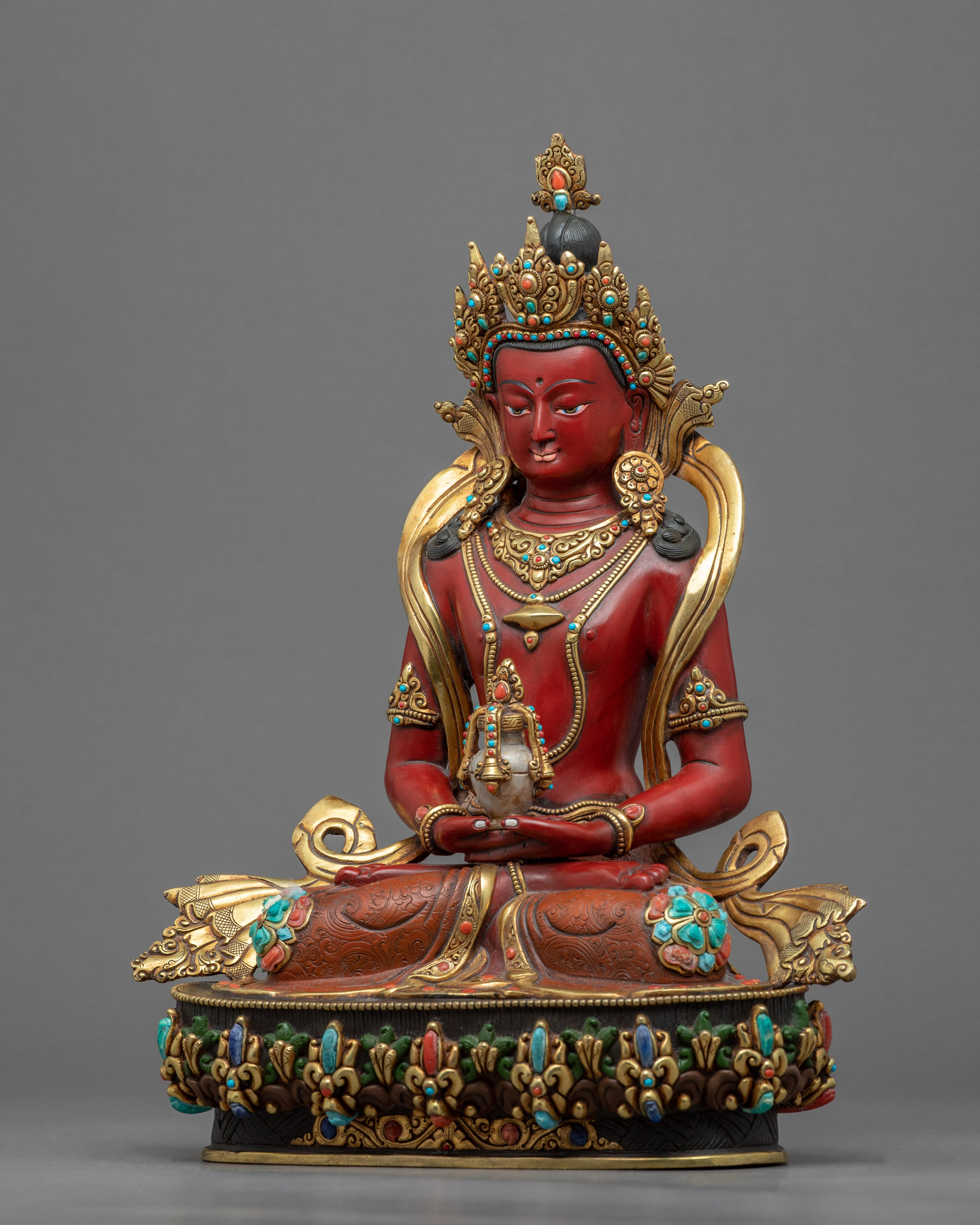 Amitayus Sadhana Sculpture | Buddhist Deity Of Long Life Sculpture