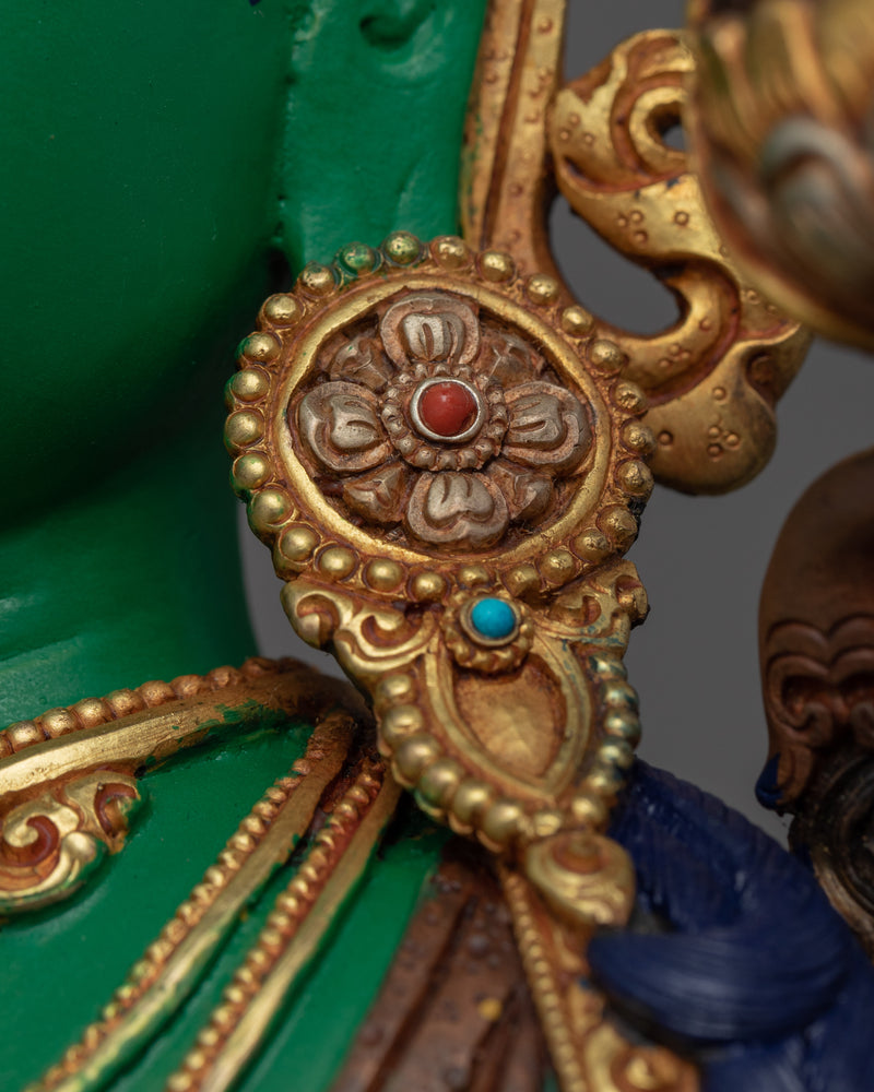 Noble Tara Sculpture | Traditionally Hand-Carved Green Tara Statue
