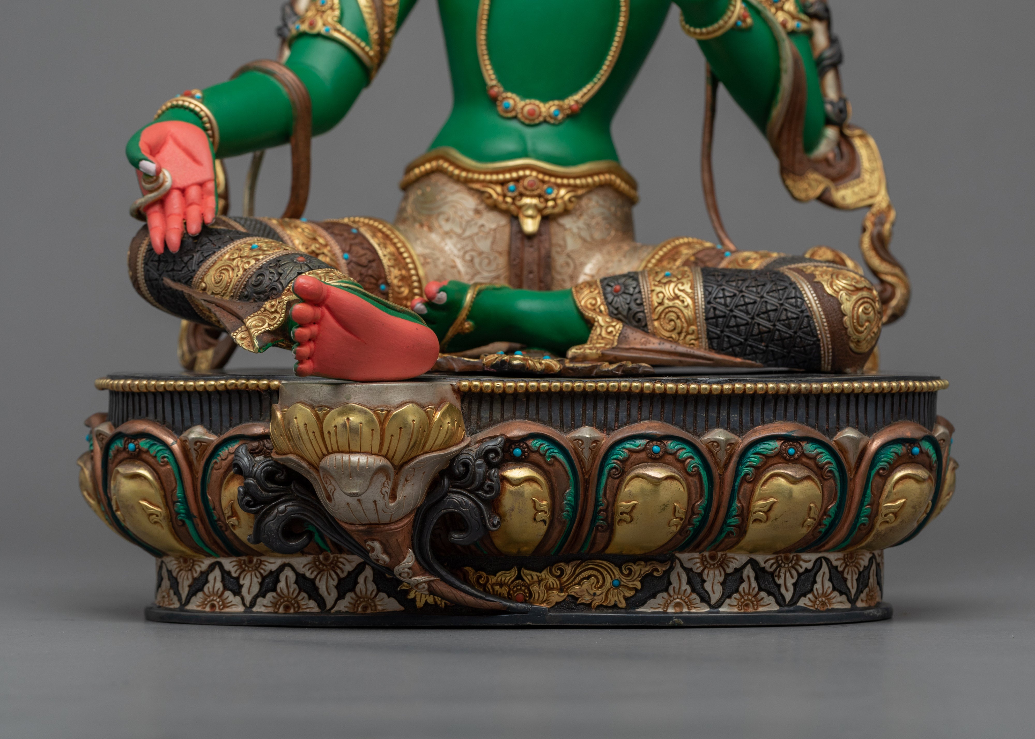 Noble Tara Sculpture | Traditionally Hand-Carved Green Tara Statue