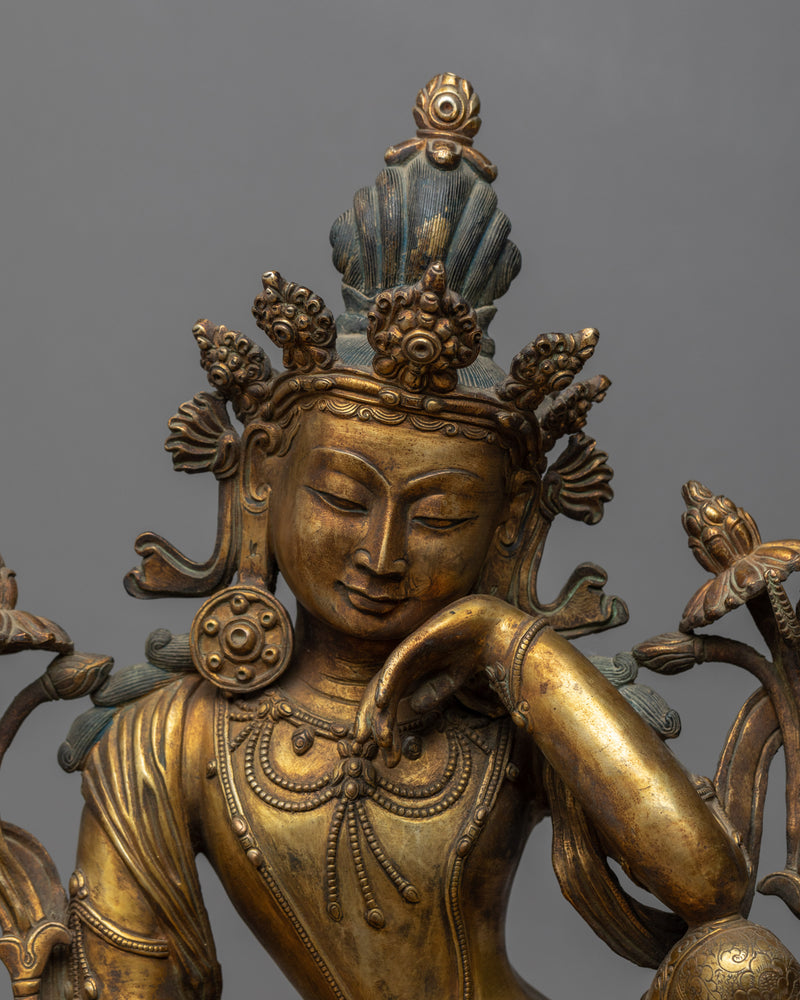 Chenrezig Antiques Statue | Buddhist Mother of Compassion