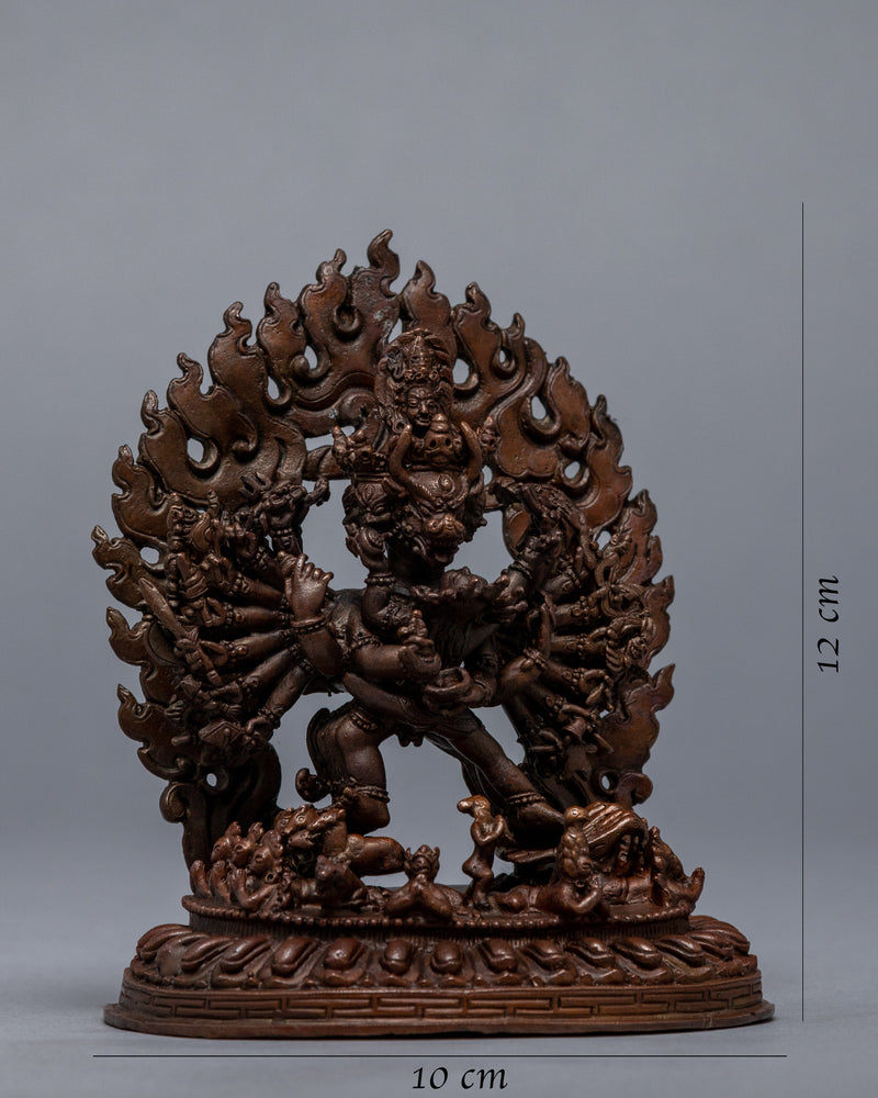 Machine-Made Yamantaka Empowerment Statue | Buddhist Deity Figurine For Ritual
