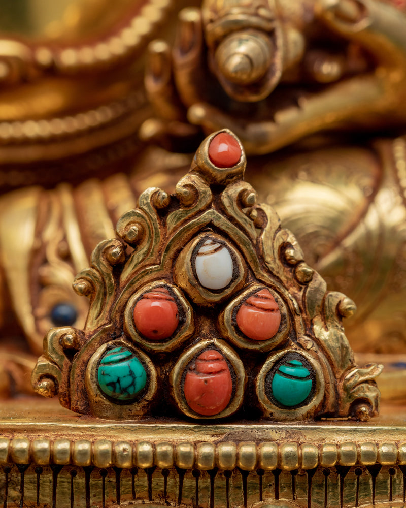 Tibetan Dzambhala Practice Statue | Buddhist's Wealth Deity Sculpture