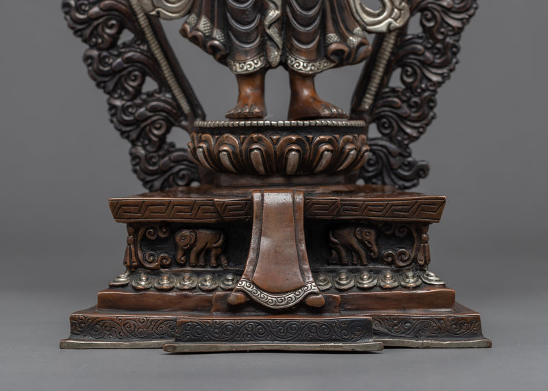 Standing Chenrezig Sculpture | Traditionally Hand Carved Art
