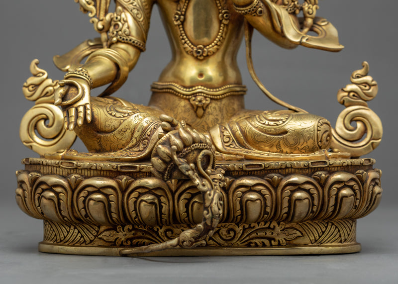 Hand Made Noble Tara Statue | Hand-Carved Buddhist Deity Art