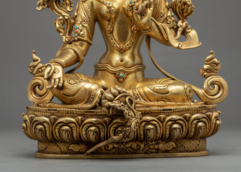 Tara Mother Of Buddha Statue | Tibetan Art Plated with Gold
