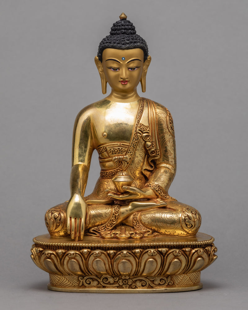 Buddha Shakyamuni Statue | Plated With Gold Buddha Statue
