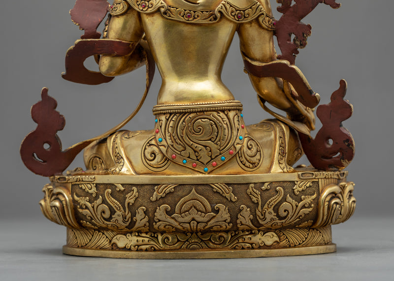 Tara Mother Of Buddha Statue | Tibetan Art Plated with Gold
