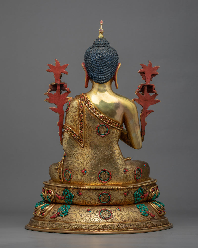 Maitreya Future Buddha Statue | Gold Plated Tibetan Himalayan Art