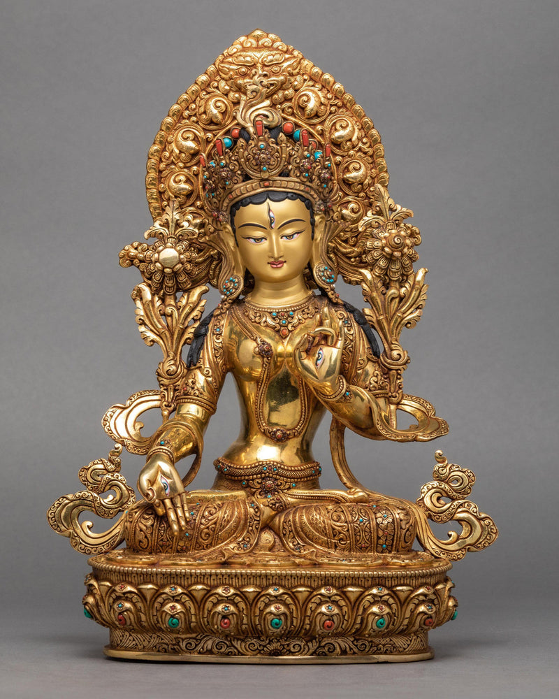 White Tara | Gold Plated Statue