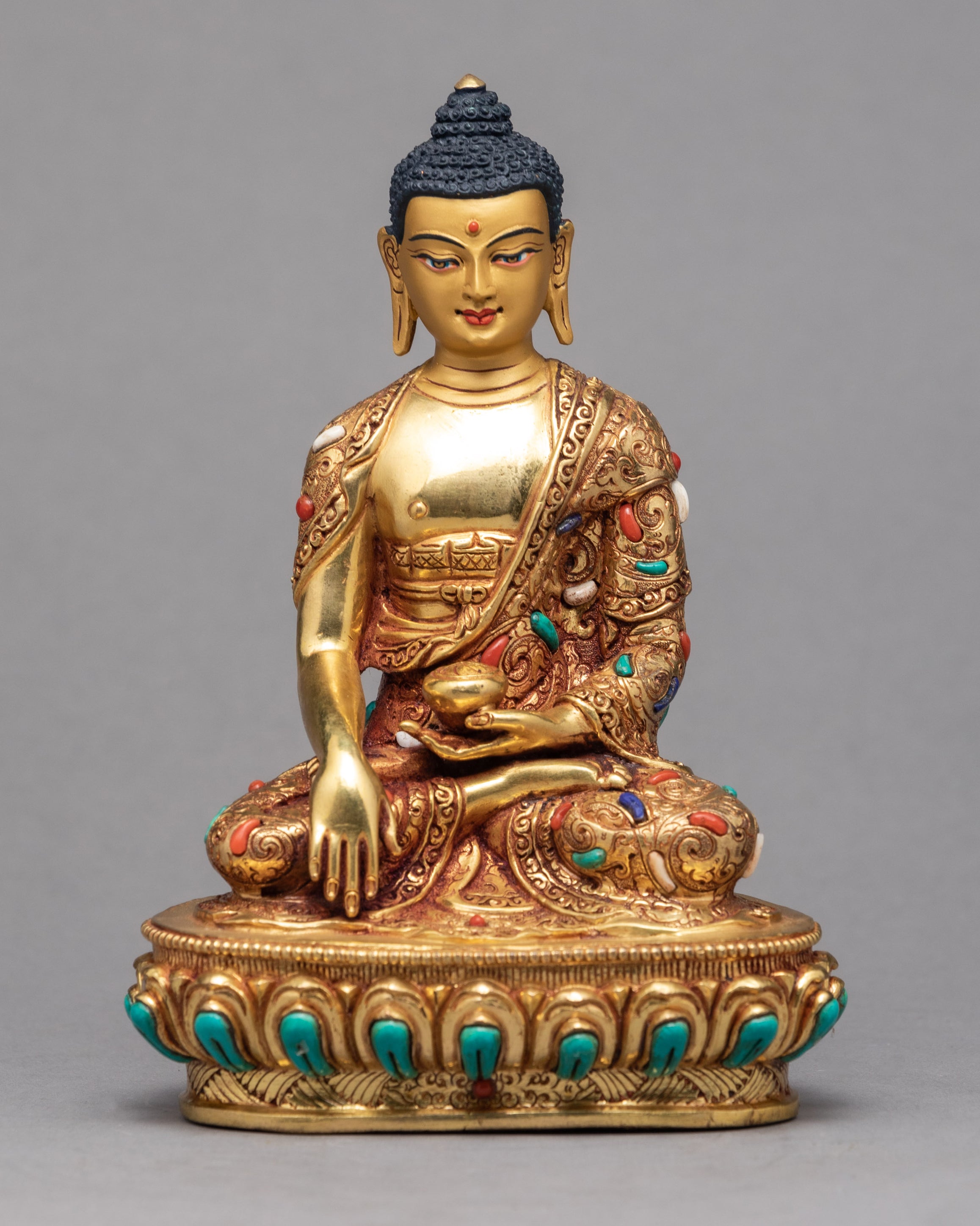 Buddha Shakyamuni Statue | Gold Plated Mini Statue