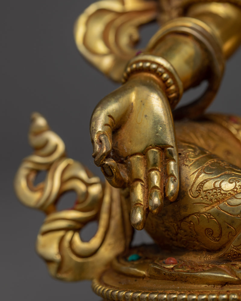 Green Tara Devi Buddha Statue | Tibetan Buddha Sculpture For Mindfulness