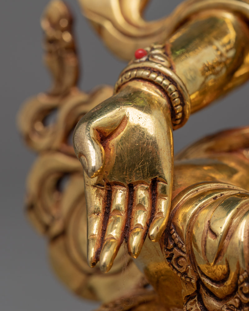 21 Praises To Tara Gold Gilded Statue | 21 Tara Statue Set For Meditation