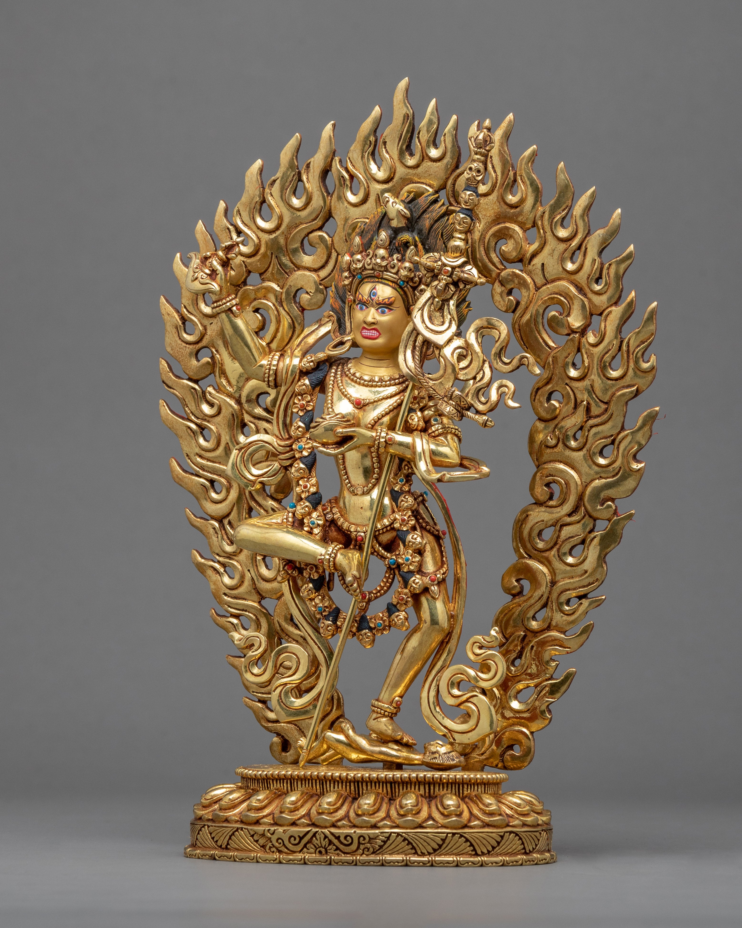 Dorje Phagmo Statue | Handmade Gold Gilded Sculpture
