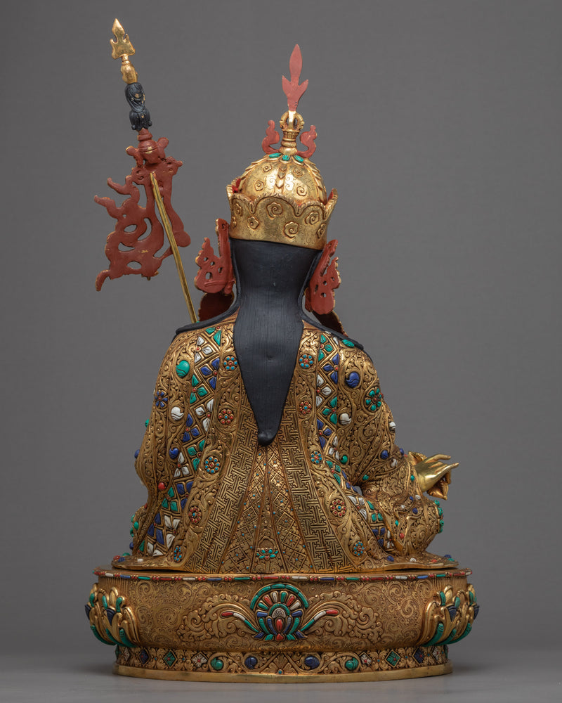 Padmasambhava Prophecy Statue | Guru Rinpoche Gold Gilded Artcraft