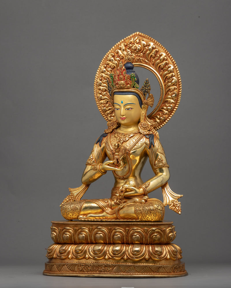 Red Vajrasattva Statue | Traditional Tibetan Hand Carved Artwork Of Vajrasattva