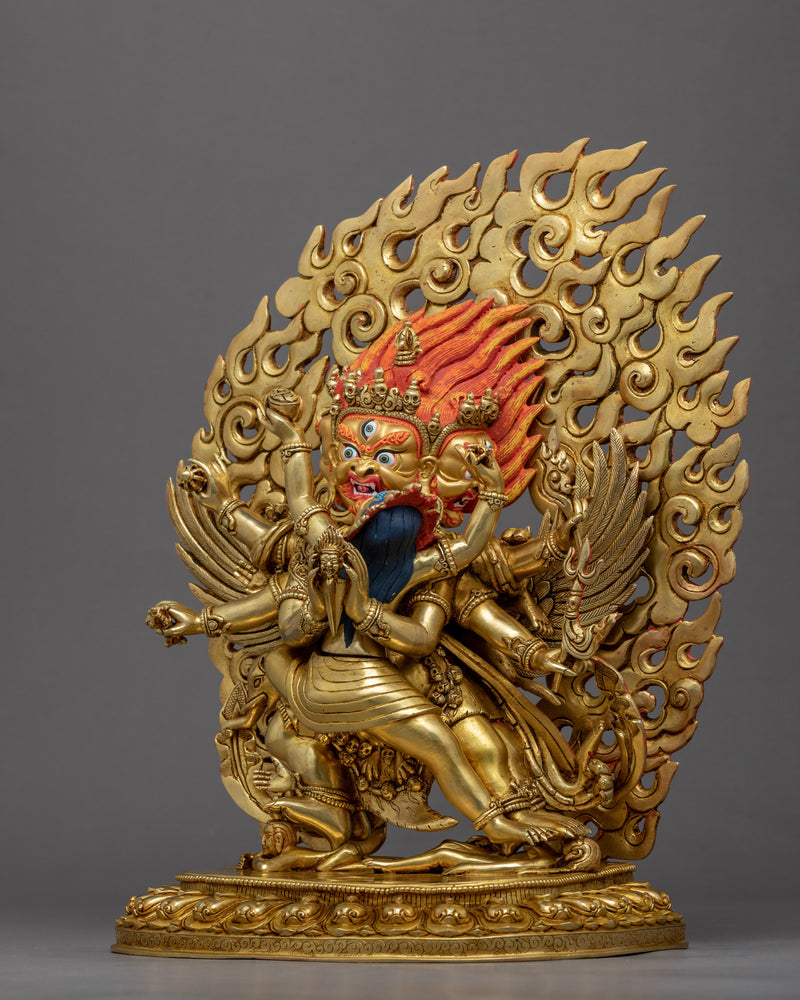 The Practice Of Vajrakilaya Statue | Gold-Plated Himalayan Artwork