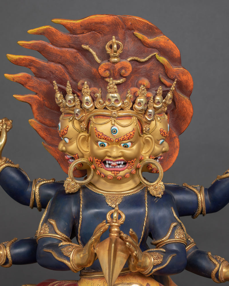 Gold-Gilded Statue For Vajrakilaya Sadhana Practice | Traditional Buddhist Art