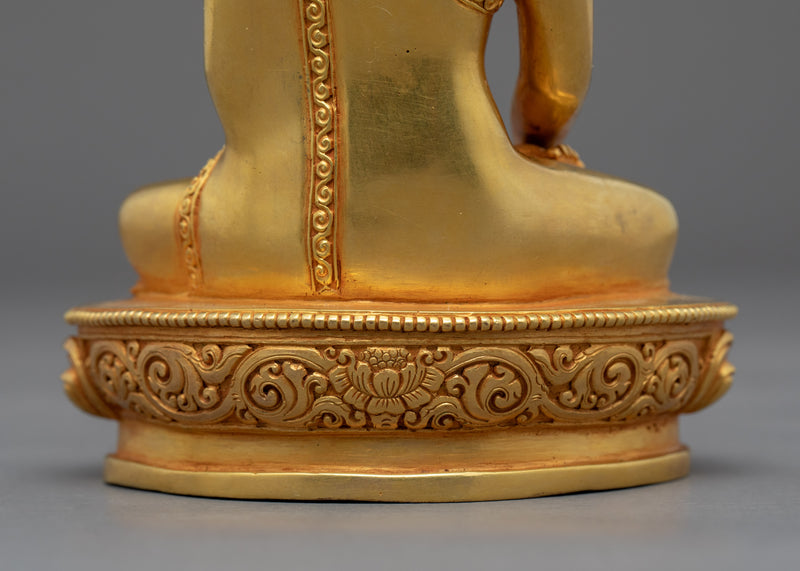 5 Dhyani Buddhas Statue Set | Gold Gilded Statue Set For Meditation