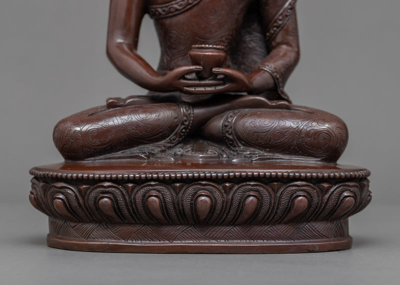 Coper Body Statue For Amitabha Buddha Chant |  Buddhist Deity Figurine For Ritual