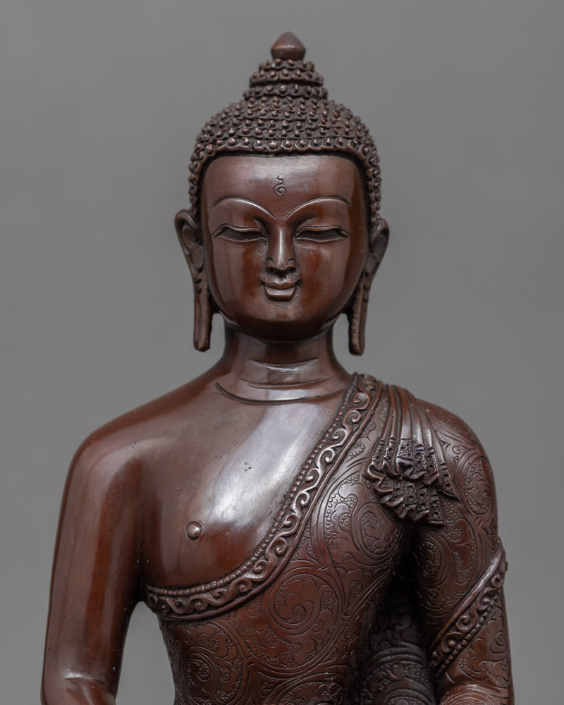 Coper Body Statue For Amitabha Buddha Chant |  Buddhist Deity Figurine For Ritual
