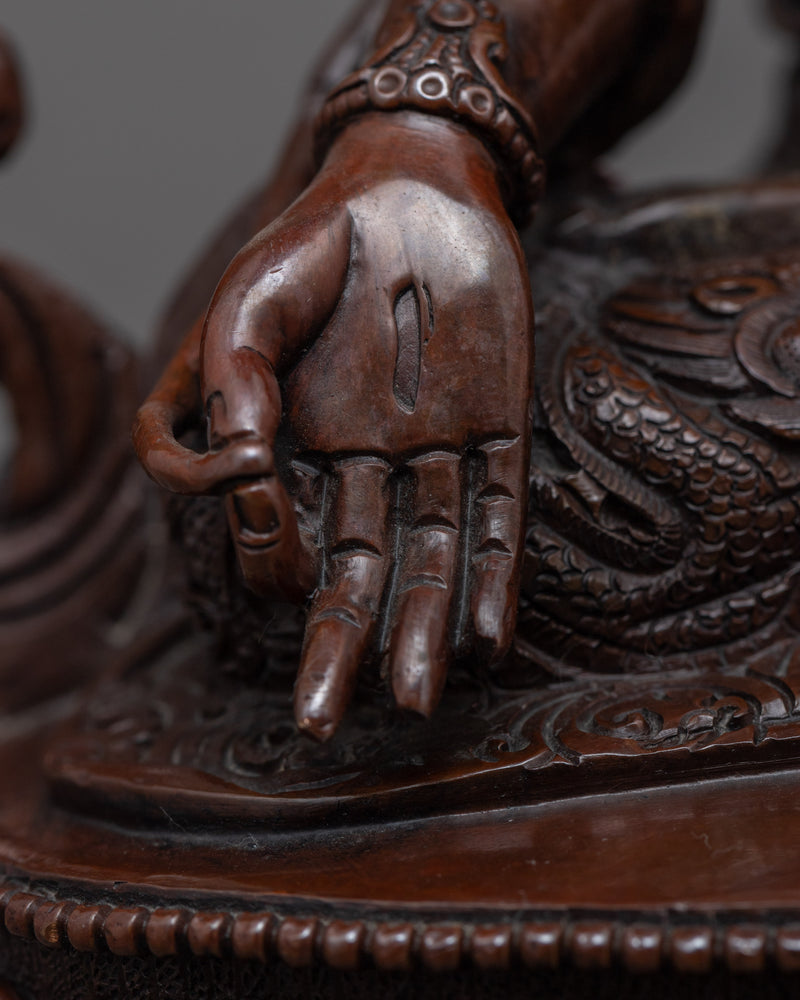 Copper Statue For White Tara Benefits | Oxidized Artwork Of Buddhist Deity