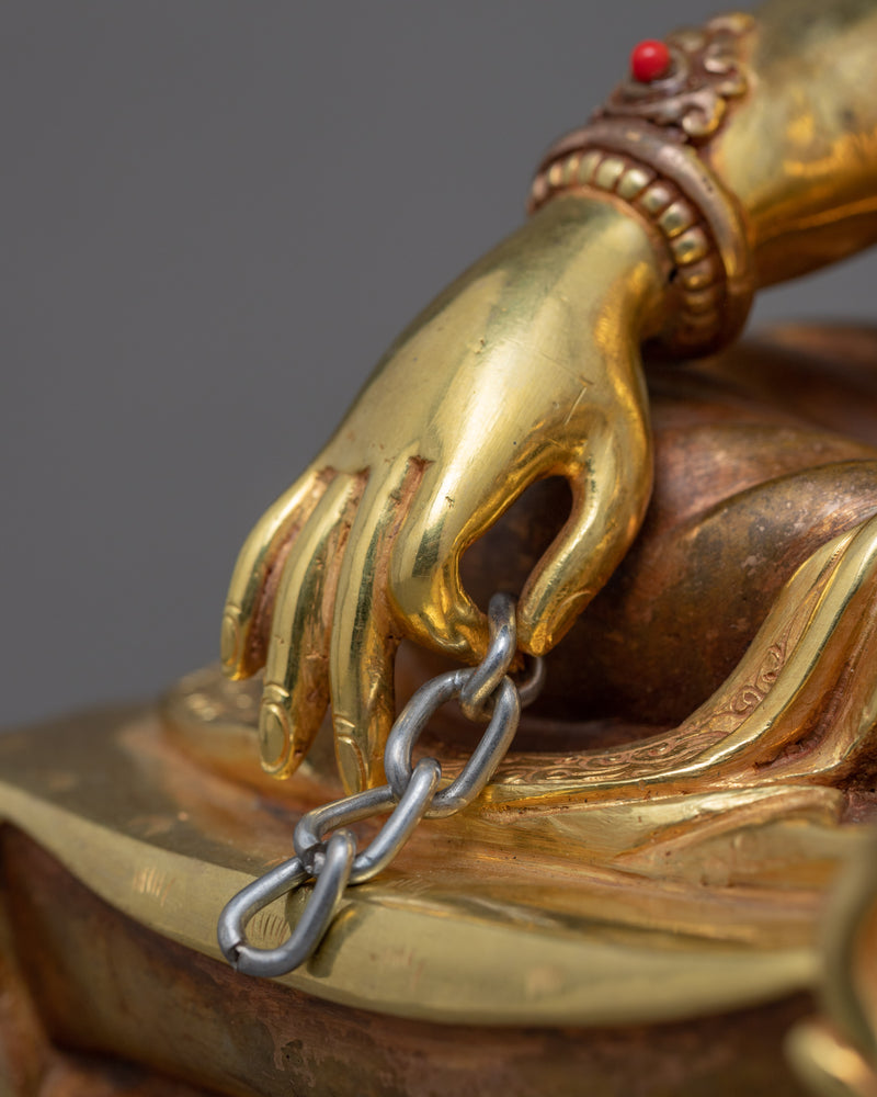 Thangtong Gyalpo Mantra Practice Statue | Gold-Plated Himalayan Artwork