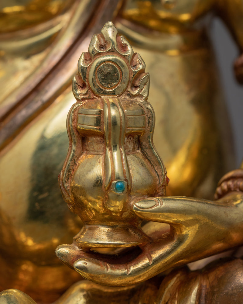 Thangtong Gyalpo Mantra Practice Statue | Gold-Plated Himalayan Artwork